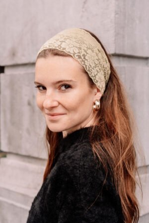 Bandeau Dentelle Vert Olive