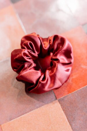 Chouchou satiné bordeaux