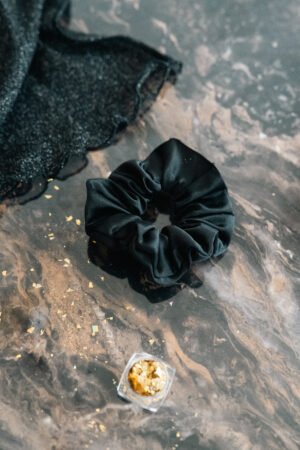 Chouchou satiné noir