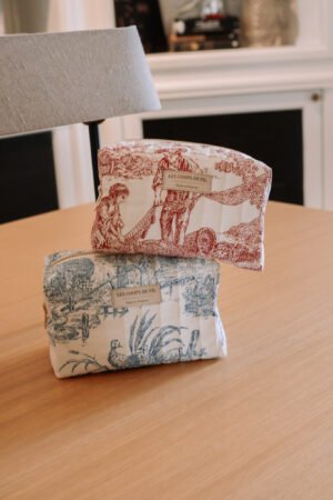 Petite trousse en toile de Jouy