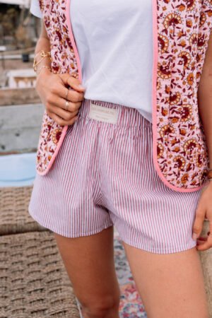 Short Ligné rouge