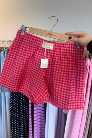 Short vichy rose et rouge