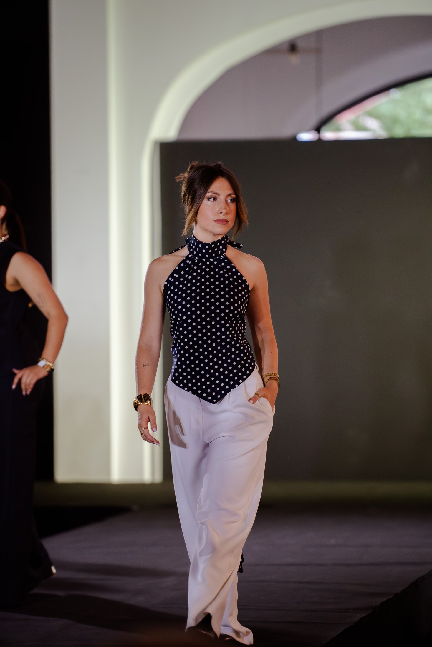 Top Navy Dot