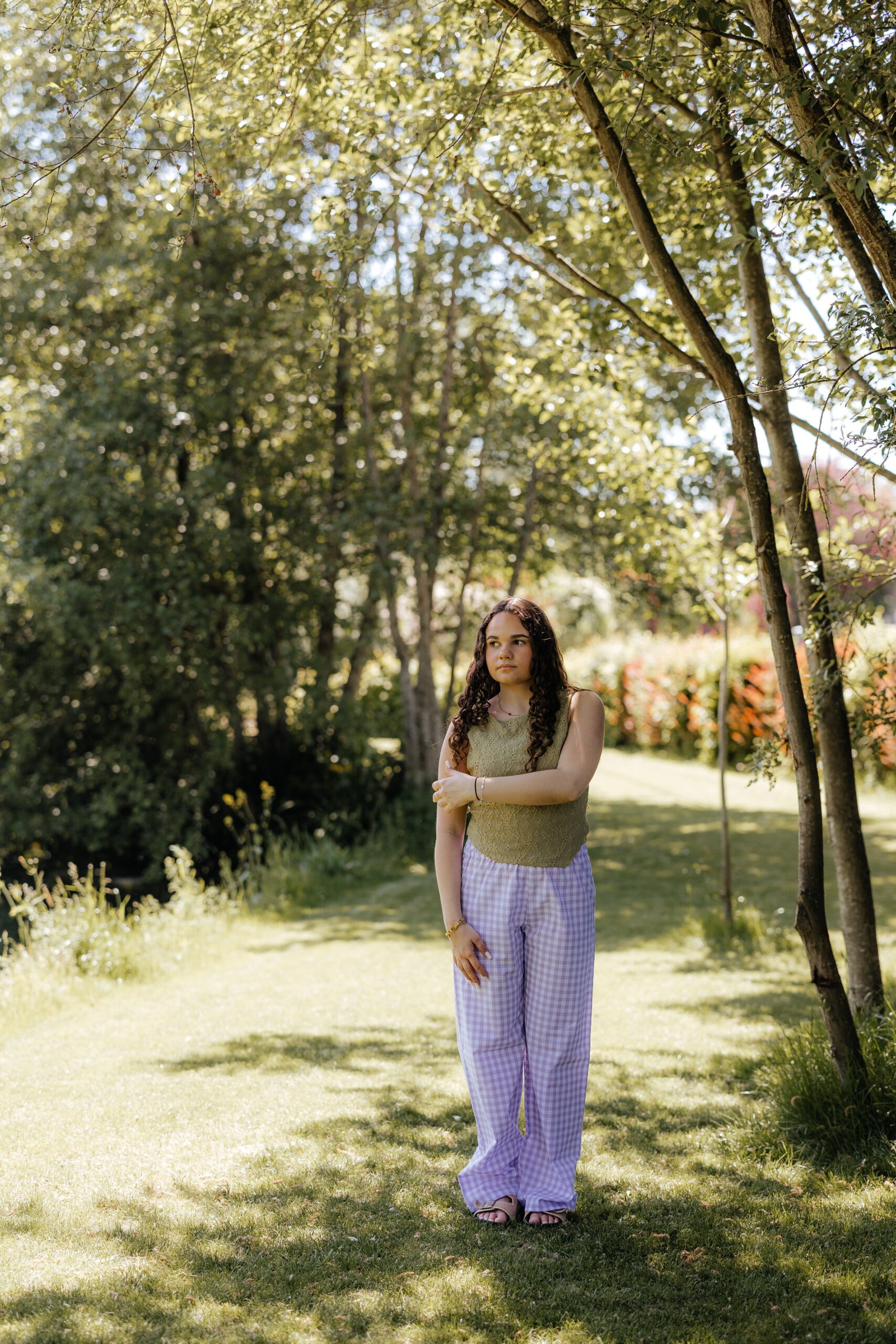 Pantalon Vichy Lila