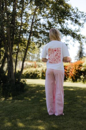 Pantalon Vichy Rose