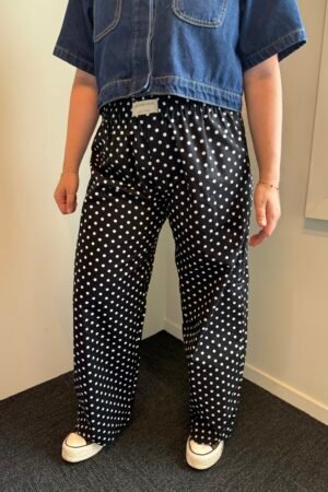 Pantalon à pois noir