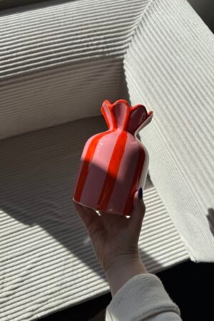 Vase orange et rose M