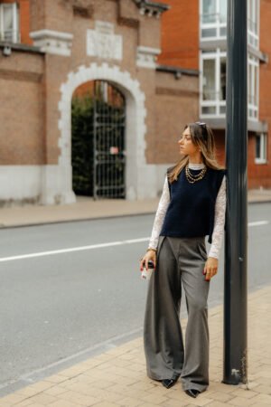 Pantalon tailleur gris