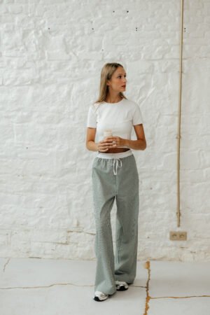 Pantalon carreaux vert