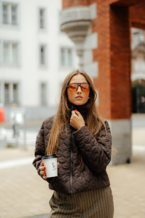 Veste matelassée Brune